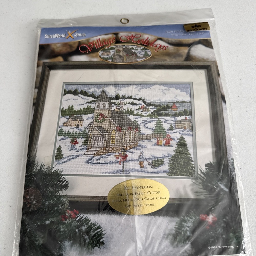 StitchWorld X-Stitch-Village Holidays Counted Cross Stitch Pattern-1998-New